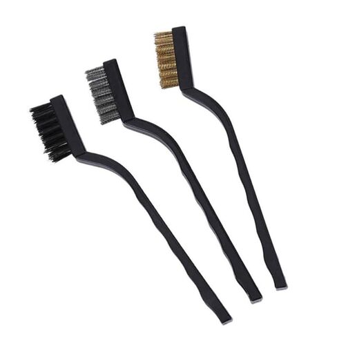 12/15pcs Wire Brass Brush 170mm Mini Brushes Micro Steel Brass Rust Remover Paint Remove Metal Scrubbing Polishing Burring Brush(3pcs) in Kuwait