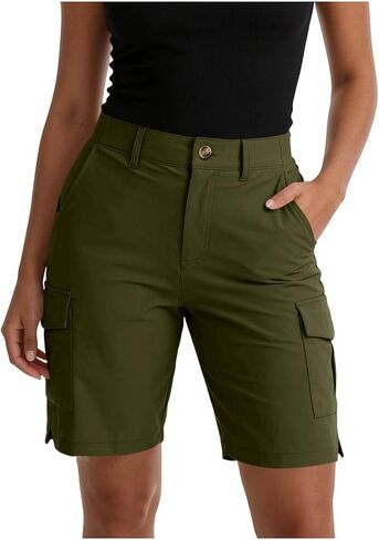 Women's Lightweight Hiking Cargo Shorts UPF 50+ Quick Dry Outdoor Pockets Summer Shorts for Travel Athletic Golf Casual in Kuwait