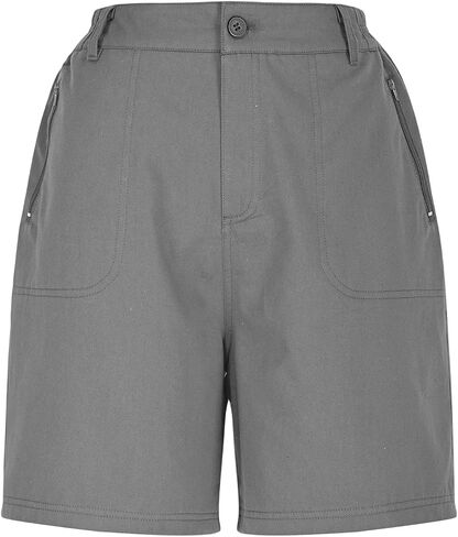 Women's Lightweight Hiking Cargo Shorts Quick Dry Athletic Shorts Elastic Waist Short Pants with Pockets for Running Golf in Saudi Arabia