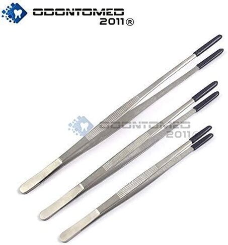 Tweezers Steam & Ultrasonic PVC Coated Tips Non Marring 3 Pcs 8" 10" 12" Stainless Steel Steamer Tweezers in Kuwait