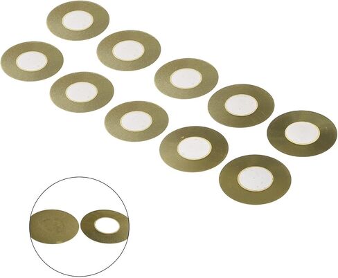 10 Diy Wafer Pcs Pickup Brass Acoustic 50mm Guitar Drum Discs Buzzer Loudspeaker Piezo in Kuwait