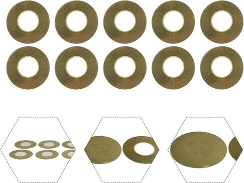 10 Diy Wafer Pcs Pickup Brass Acoustic 50mm Guitar Drum Discs Buzzer Loudspeaker Piezo in Kuwait