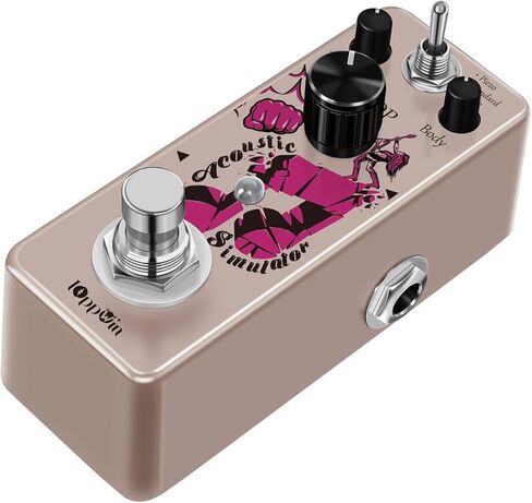 Acoustic Guitar Simulator Pedal & IOppWin DC 9V Guitar Pedal Power Supply Adapter - 0.5A 5-Way Daisy Chain in Saudi Arabia