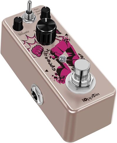 Acoustic Guitar Simulator Pedal & IOppWin DC 9V Guitar Pedal Power Supply Adapter - 0.5A 5-Way Daisy Chain in Saudi Arabia