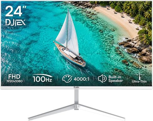 24 inch Gaming Computer Monitor FHD 1920x1080p 75Hz Refresh Rate 16:9 Aspect Ratio Ergonomic Tilt Sync Visual Experience for Work & Play Home Office Support Wall Mount Install（75 * 75mm） in Saudi Arabia