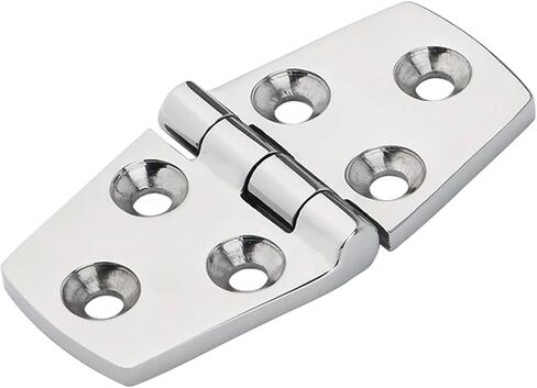 Stainless Steel 316 with 6 Holes 76mm Heavy Duty Mirror Polish Hinge 4Pcs in Kuwait