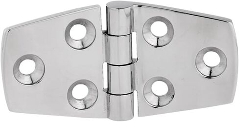 Stainless Steel 316 with 6 Holes 76mm Heavy Duty Mirror Polish Hinge 4Pcs in Kuwait