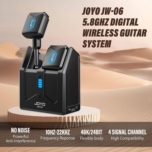 JOYO 20W Acoustic Guitar Amp (AC-20S) ونظام الجيتار اللاسلكي 5.8 جيجا هرتز مع صندوق شحن (JW-06) in Kuwait