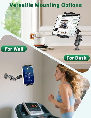 Aluminum Heavy Duty Drill Base Tablet Holder for Car, Tablet Mount for Truck Boat Dashboard Commercial Vehicle and Wall, Ipad Mount Holder for 4.7-12.9" iPad Pro/Air/Mini/Samsung Galaxy Tab in Saudi Arabia