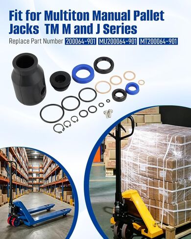 طقم ختم جاك هيدروليكي مناسب لسلسلة Multiton Pallet Jack TM M J، طقم إصلاح مضخة رام استبدال 200064-901 MU200064-901 MT200064-901 in Kuwait