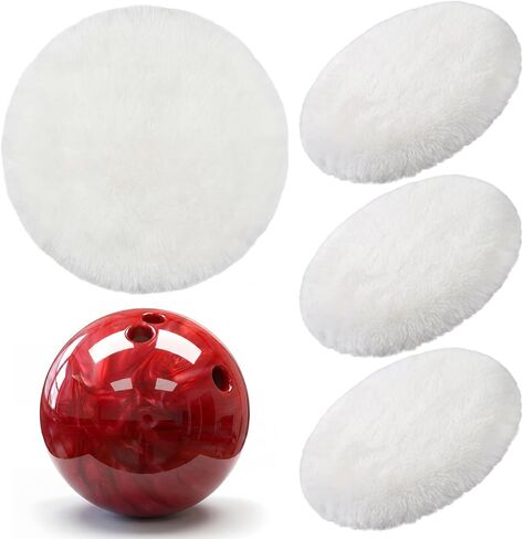 4 Pack Natural Wool Bowling Ball Polishing Pads Bowling Ball Spinner Buffing Pads, Hand or Spinner Use, Non-Abrasive Final Finish & Surface Refinement in Kuwait