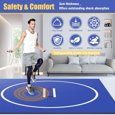 3M X 3M Jiu Jitsu Wrestle Mats Wear Resist Multi Exercise Blanket Anti-Slip Multi-Functional Training Blankets for Grappling Martial Art Boxing Judo in Kuwait