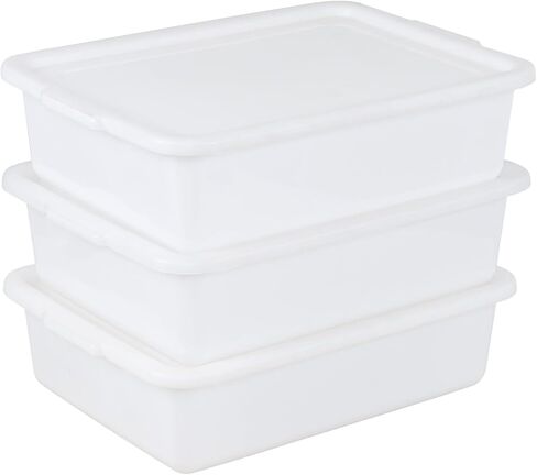 3 Pack Dough Proofing Tray with Lids, Food Storage Containers | Pizza Oven Accessories Proofing Tray, Pizza Dough Proofing Box, Commercial Quality in Kuwait
