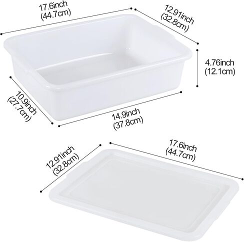 3 Pack Dough Proofing Tray with Lids, Food Storage Containers | Pizza Oven Accessories Proofing Tray, Pizza Dough Proofing Box, Commercial Quality in Kuwait