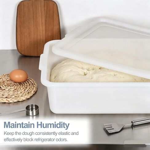 3 Pack Dough Proofing Tray with Lids, Food Storage Containers | Pizza Oven Accessories Proofing Tray, Pizza Dough Proofing Box, Commercial Quality in Kuwait