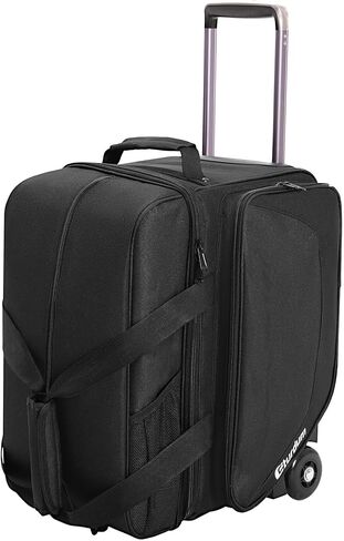 Bowling Roller Bag with Wheels, Rolling Bowling Ball Bag with Shoe Compartment, Retractable Handle, EVA Dividers in Kuwait
