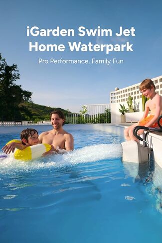 iGarden Portable Swim Jet X AIR لحمام السباحة، آلة تيار السباحة مع تدفق قابل للتعديل بـ 5 تروس، بدون تركيب، وقت تشغيل يصل إلى 2.5 ساعة، التحكم في التطبيق، 790GPM تدريب مولد تيار حمام السباحة والمرح in Kuwait