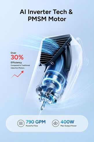 iGarden Portable Swim Jet X AIR لحمام السباحة، آلة تيار السباحة مع تدفق قابل للتعديل بـ 5 تروس، بدون تركيب، وقت تشغيل يصل إلى 2.5 ساعة، التحكم في التطبيق، 790GPM تدريب مولد تيار حمام السباحة والمرح in Kuwait