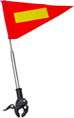 Golf Cart Safety Flag Pole Kit, Orange Reflective Safety Flag | Adjustable Telescopic Pole 27-167cm, High Visibility Flag for Golf Cart, Wheelchair, Mobility Scooter, Bike & ATV in Kuwait