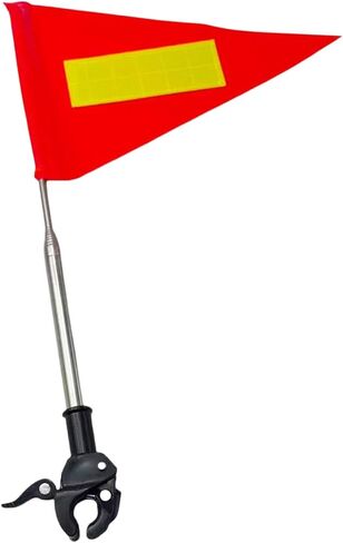 Golf Cart Safety Flag Pole Kit, Orange Reflective Safety Flag | Adjustable Telescopic Pole 27-167cm, High Visibility Flag for Golf Cart, Wheelchair, Mobility Scooter, Bike & ATV in Kuwait