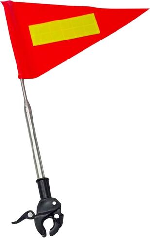 Golf Cart Safety Flag Pole Kit, Orange Reflective Safety Flag | Adjustable Telescopic Pole 27-167cm, High Visibility Flag for Golf Cart, Wheelchair, Mobility Scooter, Bike & ATV in Kuwait