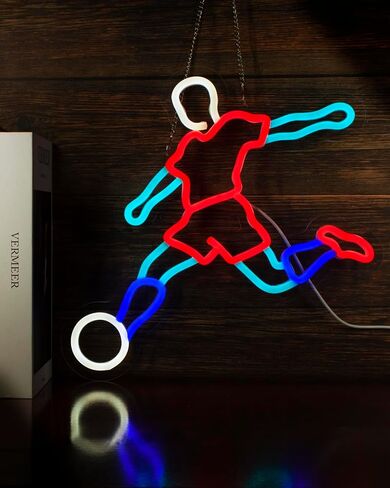Football Neon Signs for Wall Decor,Football Player LED Neon light, Dimmable USB Powered, Sport Light Up Rubgy Sign for Home Football Gym Bedroom Man Cave Game Room Sport Room Garage,Gift for Football Fans Teenager in Saudi Arabia