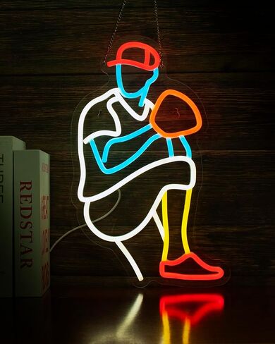 Football Neon Signs for Wall Decor,Football Player LED Neon light, Dimmable USB Powered, Sport Light Up Rubgy Sign for Home Football Gym Bedroom Man Cave Game Room Sport Room Garage,Gift for Football Fans Teenager in Saudi Arabia