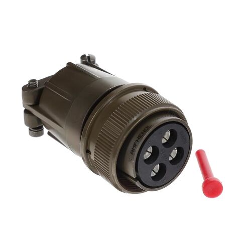 MS3106E22-22S - Circular Connector MIL-DTL-5015 Series Straight Plug 4 Contacts Solder Socket Threaded 22-22 in Kuwait