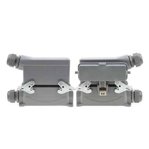 2 Pcs HDC-HE-24 Heavy Duty Connector 24 Pin Industrial Waterproof Aviation Socket Plug with Protective Cover 500V 16A(Top Line with Cap) in Kuwait