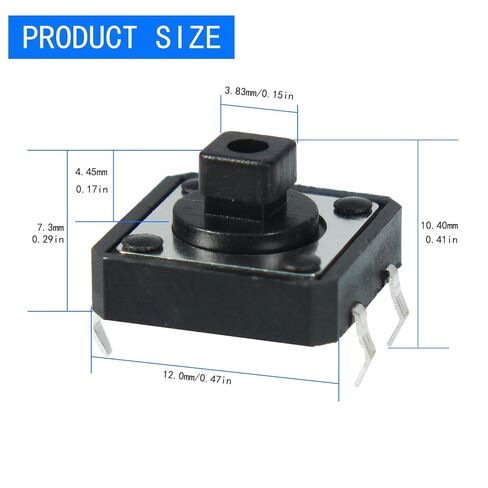 70 Pieces 12x12x7.3mm Tact Tactile Button switches, 4-pin instantaneous PCB Micro switches with caps, Suitable for Arduino, AE1027 5-Color Circular Cap Combination kit for DIY in Kuwait