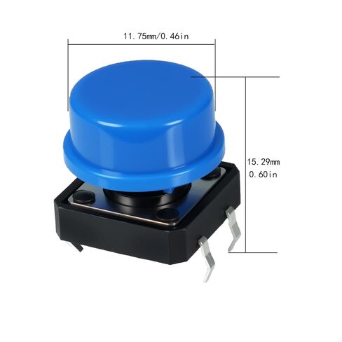 70 Pieces 12x12x7.3mm Tact Tactile Button switches, 4-pin instantaneous PCB Micro switches with caps, Suitable for Arduino, AE1027 5-Color Circular Cap Combination kit for DIY in Kuwait