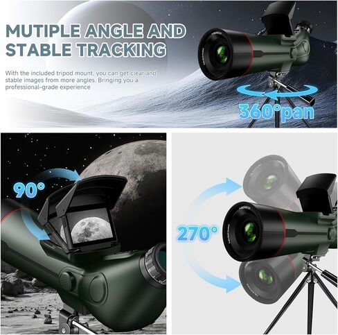 Smart Telescope, Professional Refractor Auto-focus Portable Digital Electronic Telescopes with 4K Astrophotography Camera, Internal And External Dual Screens Spotter for Adults and Beginners Astronomy in Kuwait