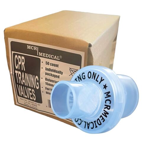 CPR Training Valves – 50 Pack Disposable One-Way Replacement Valves for CPR Manikins & Rescue Masks | Airway Filters for CPR, First Aid & AED Training | MCR Medical in Kuwait