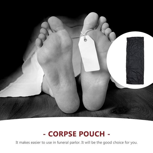 Mobestech Portable Oxford Cloth Body Bag, Waterproof Cadaver Storage Bag, Anti-Leakage Corpse Handling Pouch for Funeral and Transport, Black Sturdy Treatment Carrier in Kuwait