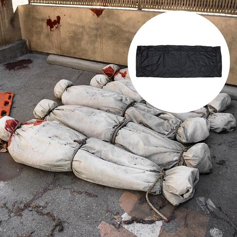 Oxford Cloth Cadaver Bag Black Degradable Body Shrouding Bag with Center Zipper for Emergency Corpse Handling and Transportation in and Funeral Use in Kuwait