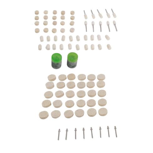 90 Pcs Wool Felt Polishing Wheel Kit for Rotary Tools Polishing and Effective for Metal and Non-Metallic Surfaces, Metal Cleaning, Unrusting, Grinding, Stripping in Kuwait