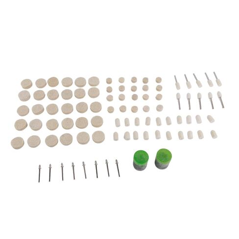 90 Pcs Wool Felt Polishing Wheel Kit for Rotary Tools Polishing and Effective for Metal and Non-Metallic Surfaces, Metal Cleaning, Unrusting, Grinding, Stripping in Kuwait