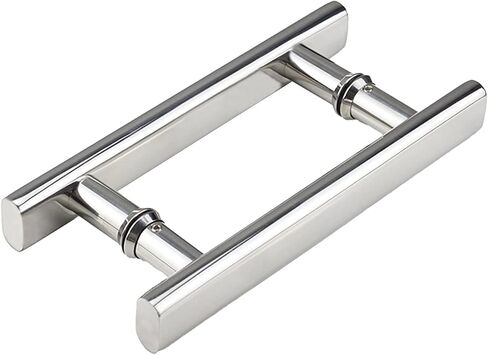 304 Stainless Steel Push and Pull Door Handle Polished Finish Perfect for Bathroom Shower Doors Durable Door Knob Replacement Modern Design Easy Installation in Saudi Arabia