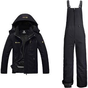 GEMYSE Mountain Waterproof Ski Snow Jacket Winter Windproof Rain Jacket + Bibs (Large) in Saudi Arabia