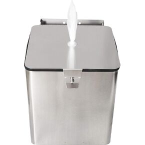 Stainless Steel Wall Mount Wipe Dispenser (Square) - Fits Sanitizing and Disinfecting Wipe Refill Rolls - Perfect for Gyms, Fitness Clubs, Schools, Hotels, Commercial Facilities in Kuwait