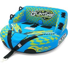 Towable Tube for Boating 2-Person, Heavy Duty Sofa Style Boat Tube | Premium Nylon Cover, EVA Pad & Super Safe Handle & Quick Connector Water Tubes for Boats, Boat Towables for Lake in Kuwait
