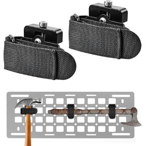 2 Pack Heavy Duty MOLLE Panel Tool Holder with Adjustable Strap, No-Drill Quick Release Molle Accessories Bracket for Shovel Axe Flashlight, Stable Mount for Jeep, Truck, UTV, Overland Storage in Saudi Arabia