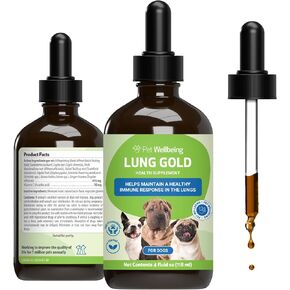 - Lung Gold for Dogs - Natural Breathing support for Canines - 4oz (118ml) in Kuwait