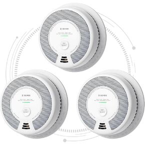 X-Sense 6-Pack Interconnected Smoke and CO Detector, SC06-W | 10-Year Sealed Battery (Not Hardwired), Interconnected Alerts, 2-in-1 smoke & CO, Easy Install, UL 217 & UL 2034 Certified in Kuwait