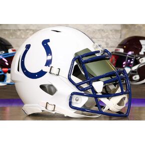 خوذة عرض السرعة Indianapolis, Colts القابلة للتجميع - إصدار GG خاص - مع ملصق مجاني لعلم الولايات المتحدة الأمريكية - شبكة خضراء in Kuwait