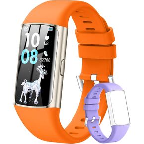 Smart Watch, Step Tracker Watch with 24/7 Heart Rate Monitor, Blood Oxygen, Sleep Monitor, Step Counter, Sports, IP68 Waterproof Fitness Watches for Men Women Compatible with Android & iPhone (Black) in Saudi Arabia