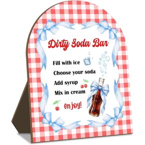 لافتات بار دش الزفاف Dirty Soda، إنها جاهزة للبوب Dirty Soda Bar ترحيب بعلامة منضدية خشبية مقاس 8 × 10 بوصات، مثالية لحفلات استقبال المولود الجديد وحفلات الزفاف وحفلات أعياد الميلاد in Kuwait