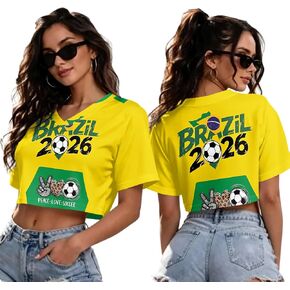 كأس العالم لكرة القدم قمصان 2026 المرأة قصيرة الأكمام Y2k المحاصيل القمم USA المكسيك جيرسي تنفس كرة القدم الجرافيك تيز in Kuwait