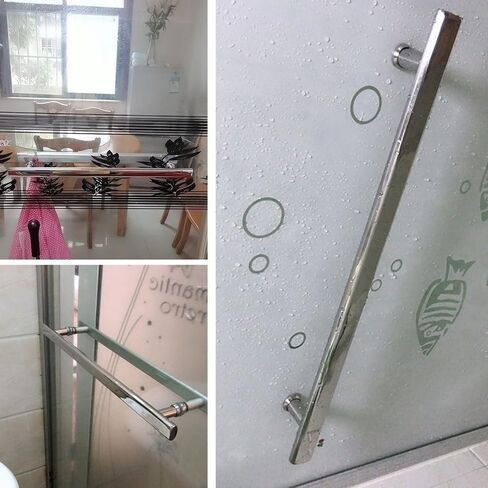 Polished SUS304 Stainless Steel Heavy Duty Bathroom Shower Pull Push Door Handles, 600mm Knobs for Durable, Stylish Bathroom Doors in Kuwait