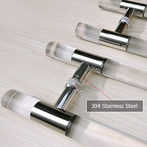 C Acrylic Push Pull Door Handle - Modern Office, Kitchen, Bathroom, Garage Decor - Durable and Stylish Entryway Hardware for Easy Access in Kuwait